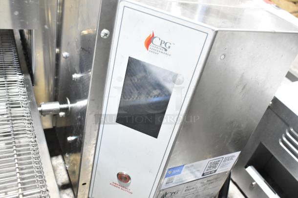 BRAND NEW SCRATCH AND DENT! Cooking Performance Group CPG 351ICOED stainless steel electric conveyor pizza oven.