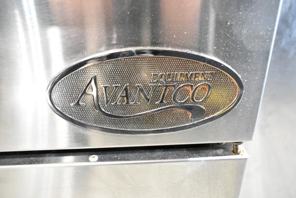 Avantco stainless steel logo on a new 2024 commercial 22-gallon pasta cooker, Model 177FPC22NL, 140,000 BTU.