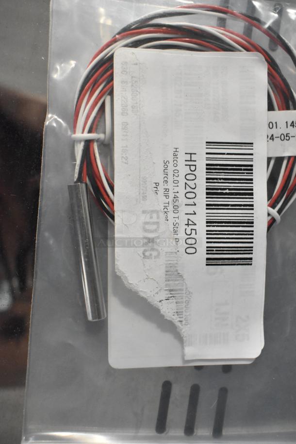 Hatco 02.01.145.00 T-Stat Probe HP020114500, new in sealed packaging, with identification label visible.