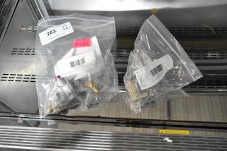 Brand new American Range A37608 safety valve assembly and Hatco 02.12.154.00 motor in sealed bags with labels.