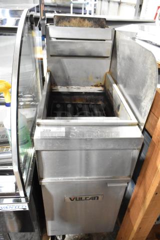 Vulcan 1GR45M-1 Stainless Steel Commercial Floor Style Deep Fat Fryer on Commercial Casters. - Item #1216133
