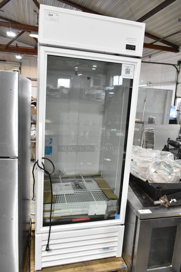 Brand new True TSCI-600R-G-PH single door reach-in cooler, scratch and dent, poly coated racks, 115V, 1 phase.