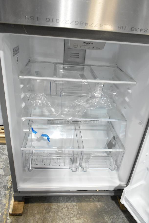 BRAND NEW Whirlpool WRT311FZDM05 stainless steel fridge with freezer. Scratch and dent. 115V, 1-phase, spacious interior.