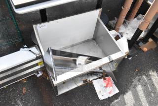 Brand new Perlick stainless steel station, scratch and dent, no legs. Marked price tag visible.