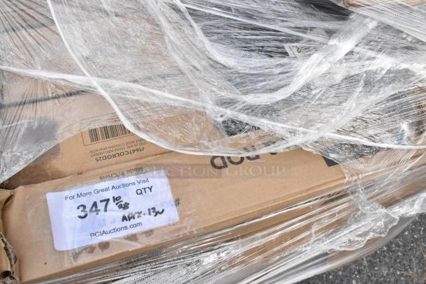 13 new scratch and dent items in wrapped packaging, including Lancaster Table & Seating 10" cast iron table bases.