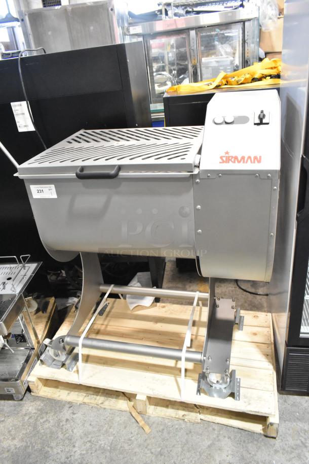 BRAND NEW 2025 Sirman 40806206F IP 80 XP 170 lb. Electric Meat Mixer, 220V, scratch and dent, stainless steel body, on pallet.