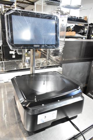 Brand new 2024 Hobart HTi-SSLSC 30 lb. self-service scale with label printer. Scratch and dent condition. 120/208-240V, 1 Phase.