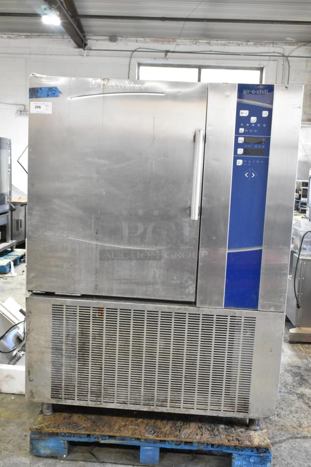 Electrolux AOFS102CU stainless steel blast chiller, 208V, 3-phase, commercial model. Features front panel controls. Used condition.