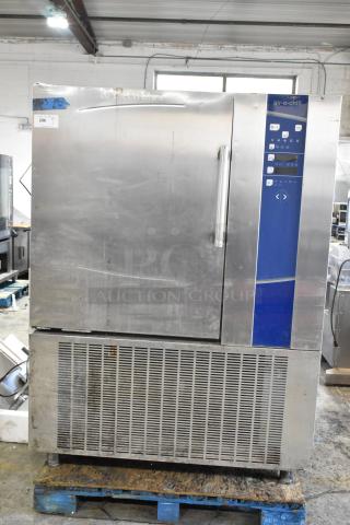 Electrolux AOFS102CU stainless steel blast chiller, 208V, 3-phase, commercial model. Features front panel controls. Used condition.