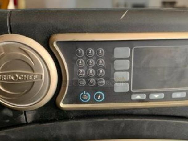TurboChef NGo high-speed rapid cook oven in first-rate condition, featuring a digital control panel and keypad. Fully tested and working.