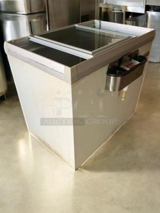Outstanding Condition – Sliding Glass Top Commercial Ice Cream / Beverage Freezer – 115V – Fully Tested & Working! - Item #1215706