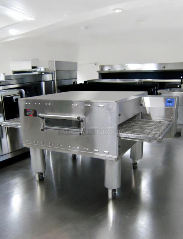 Middleby Marshall PS360WB-2 double stack gas conveyor pizza oven, 160,000 BTU/hr, natural gas, excellent condition, fully tested.