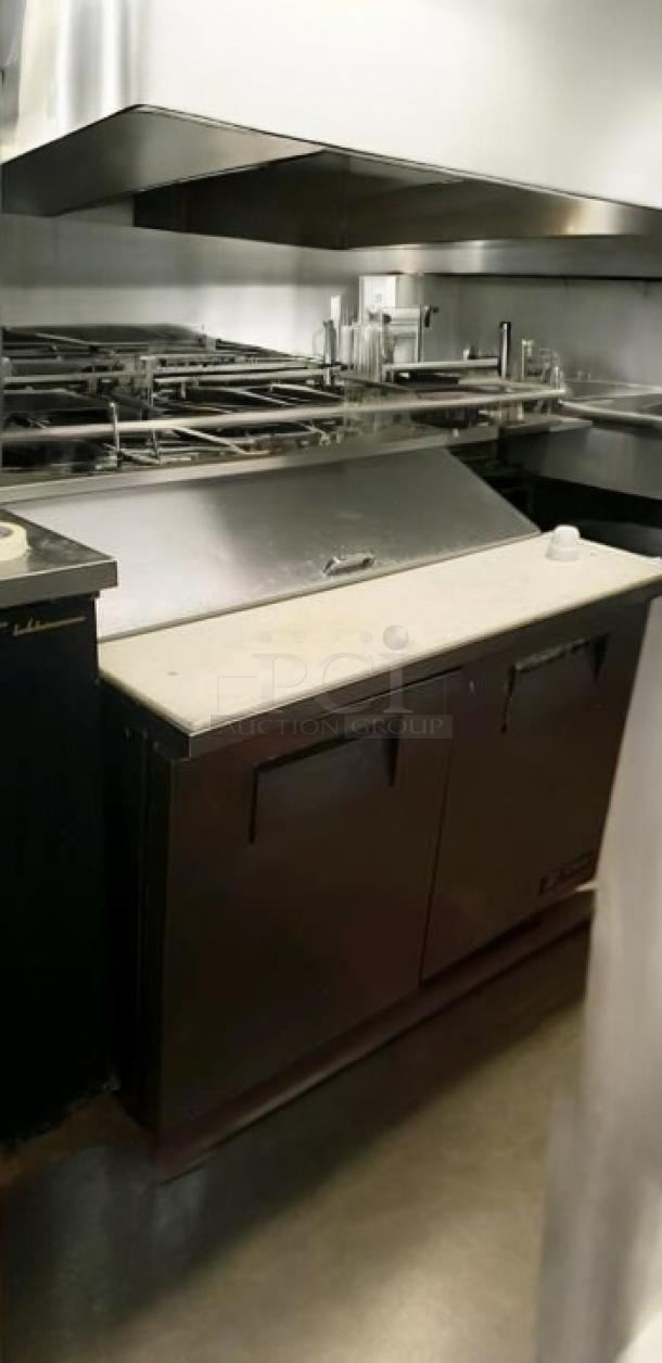 True TSSU-48-12 2-Door Sandwich/Salad Prep Refrigerator, 48" wide, excellent condition, fully tested, 115V.