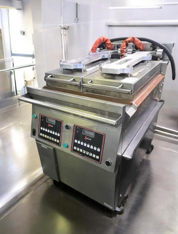 Garland Xpress Grill XE36, electric dual platen grill, 208/240V, superb condition, control panel buttons visible, fully tested.