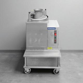 Somerset SDR-400 heavy-duty dough rounder, stainless steel, 115V, fully tested, automatic controls, on caster wheels.