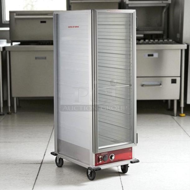 Avantco HEAT-1836 full-size non-insulated heated holding cabinet, clear door, excellent condition, 120V, tested and working.