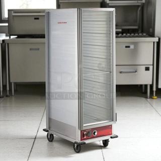 Avantco HEAT-1836 full-size non-insulated heated holding cabinet, clear door, excellent condition, 120V, tested and working.