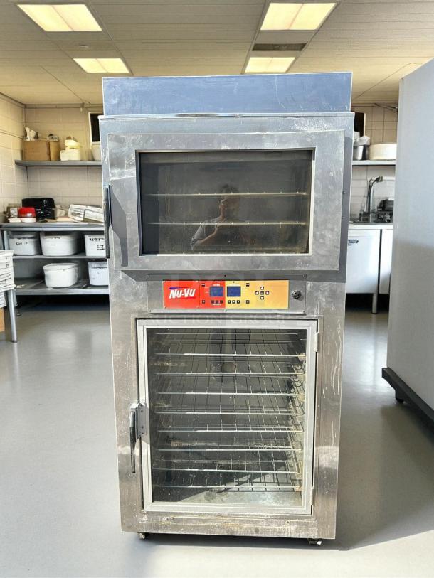 NUVU SUB-123P oven proofer, tested and working, great condition, 220v 3ph, featuring control panel and glass doors.