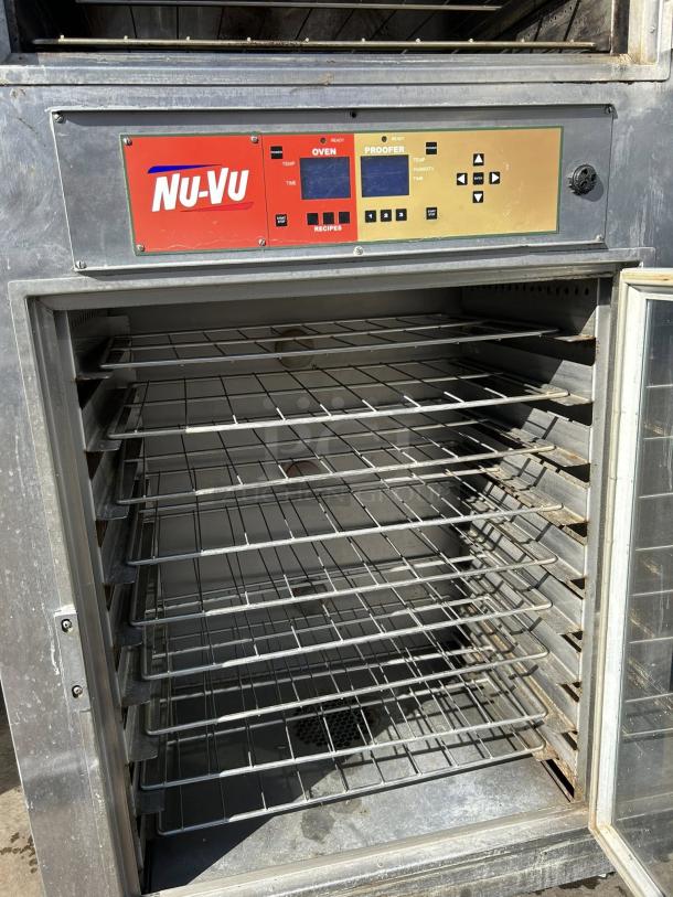 NUVU SUB-123P Oven Proofer in great condition, 220v 3ph, tested and working, visible control panel and interior racks.