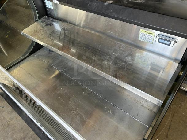 Turbo Air TOM-50LB-N 51" horizontal open display merchandiser, low profile, black, excellent condition, tested and working.