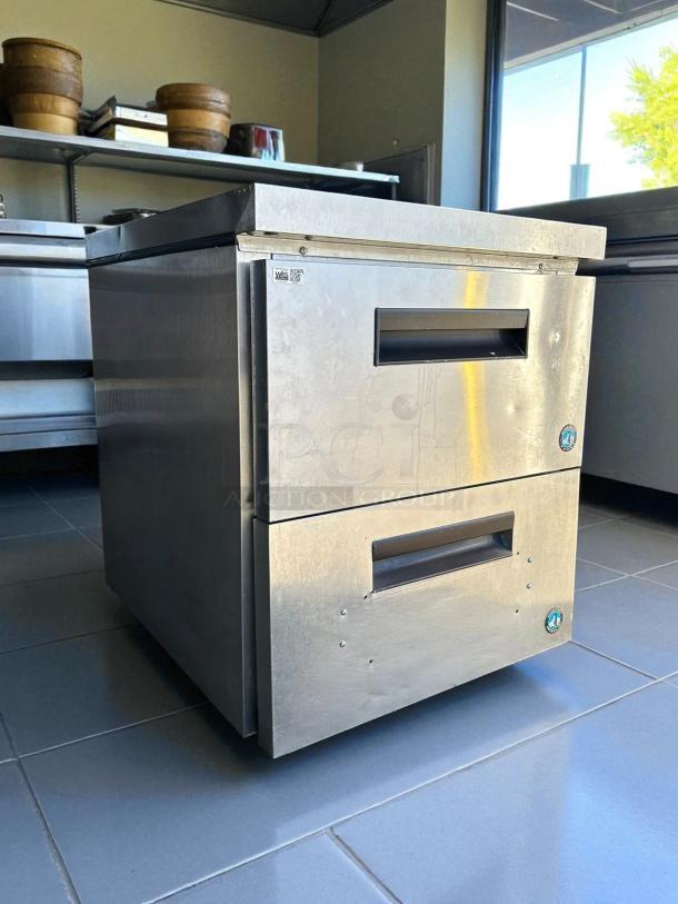 Hoshizaki UR27B-D2 undercounter refrigerator, 7.2 cu ft, two drawers, stainless steel, tested and working, excellent condition.