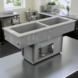 Delfield 8148-EFNP two pan drop in LiquiTec refrigerated well; tested, working; stainless steel; excellent condition.