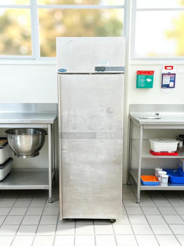 Norlake Model NF211SMS/0 single door freezer, stainless steel, 115v, tested working condition, visible branding.