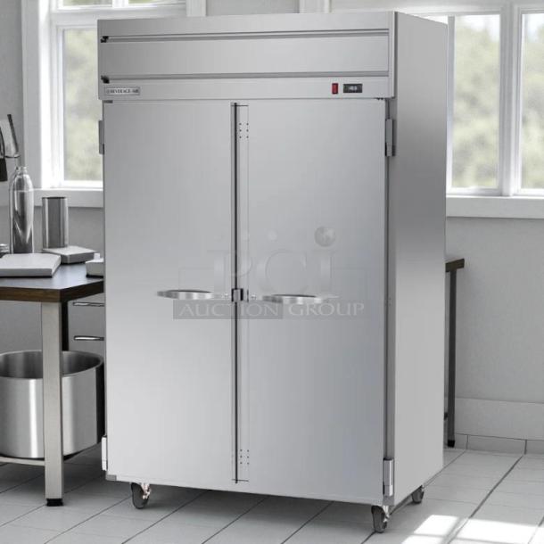 Beverage-Air HF2HC-1S Horizon Series 52" two-section reach-in freezer, stainless steel, tested and working condition.