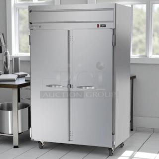 Beverage-Air HF2HC-1S Horizon Series 52" two-section reach-in freezer, stainless steel, tested and working condition.