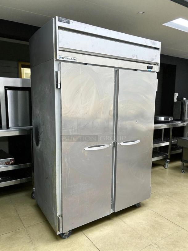 Beverage-Air HF2HC-1S 52" Horizon Series two-section reach-in freezer, stainless steel, tested, operational condition.