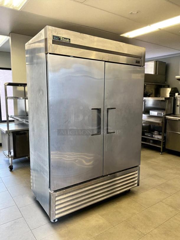 True T-49F-HC solid door reach-in freezer, 54 1/8", stainless steel, tested and working, excellent condition.