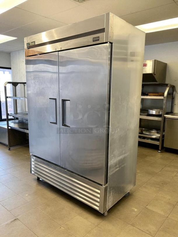 True T-49F-HC 54" solid door reach-in freezer, excellent condition, tested and working, stainless steel finish.