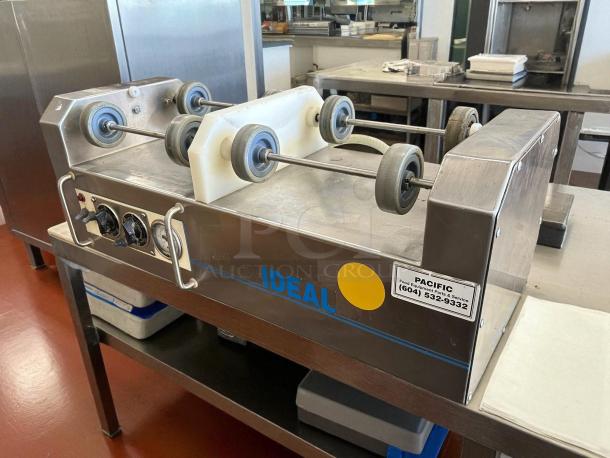 Lumar Ideal LU-2X15 Double Vacuum Tumbler, 115v, 1ph, stainless steel, tested and working, visible Pacific service label.
