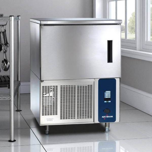 Alto-Shaam QC3-3 undercounter blast chiller showing compact design suitable for space-constrained kitchens