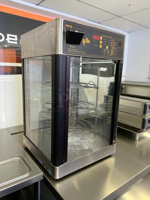 Star Mfg HFD-2A countertop heated display case with humidity control, 21" stainless steel, tested and working, excellent condition.