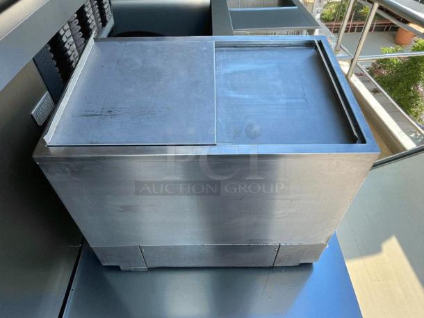H & K International 34" stainless steel meat freezer, propane, 120v, 1ph. Excellent condition, tested and working.