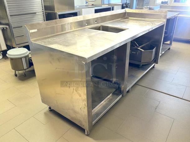 Winholt Model WBTUCR-CAB-1 stainless steel cabinet with hand washing station. Tested, NSF certified, minor wear visible.