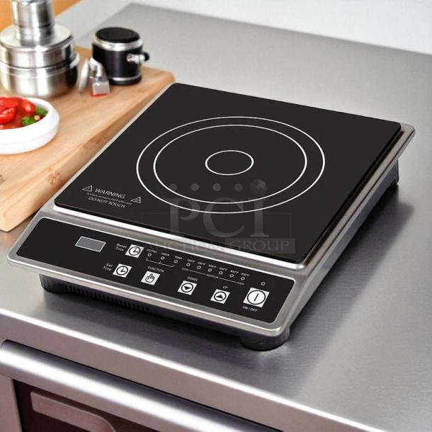 Global Solutions GS168 countertop induction range, 1 burner, 120v, excellent condition, digital controls, tested.