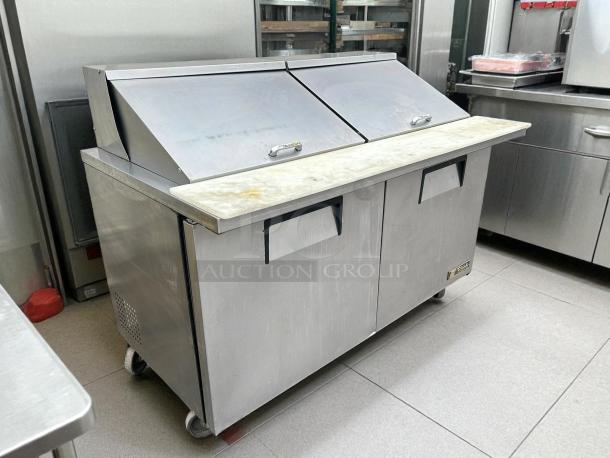 True TSSU-60-24M-B-ST-HC Mega Top Sandwich Prep Table, 60 3/8", two-door, excellent condition, tested and working.