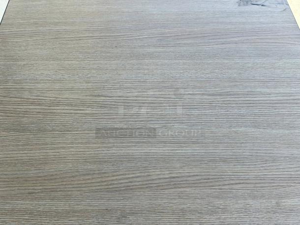 30" x 24" wooden table top, outdoor use, 1" thick, excellent condition, natural wood grain, ideal for patio settings.