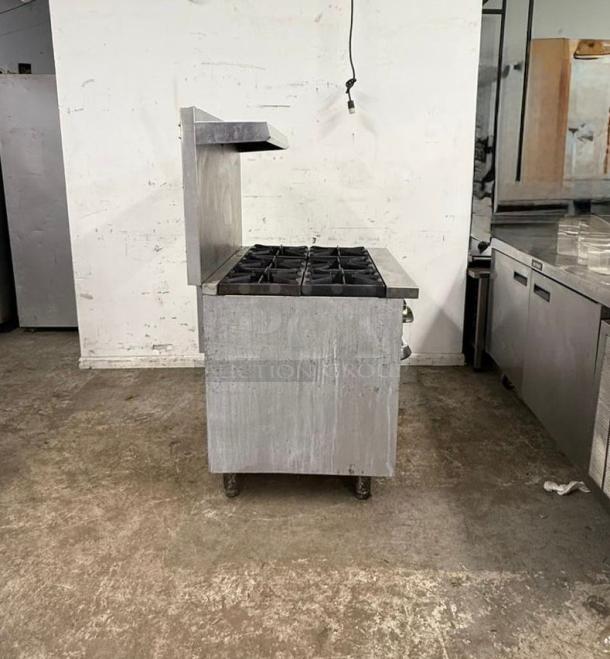 ACE Commercial 6 Burner Oven, model GR-36/NG, stainless steel, used condition, featuring six gas burners.