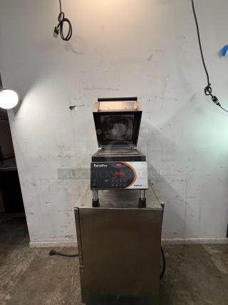 NEMCO 6900 Panini Press with aluminum grooved and smooth plates, 208v/1ph, used condition, model number visible.