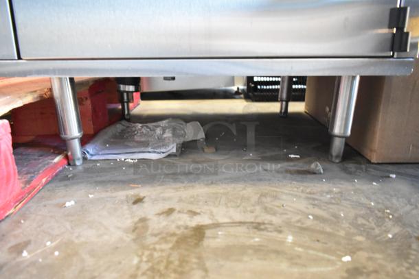 Noble Wareforce CG-115 stainless steel underbar glass washer, carousel type, 115 volts, on-site condition view.