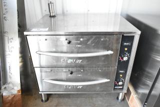 BRAND NEW 2025 ServIt 423WDSFS2 stainless steel double freestanding drawer warmer. 115V, 1 Phase. Scratch and dent condition.