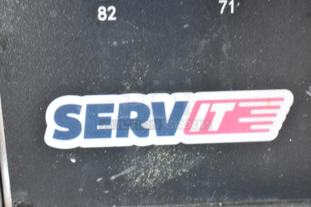Alt text: ServIt logo on 2025 ServIt 423WDSFS2 Stainless Steel Drawer Warmer. Visible surface scratches and dust.