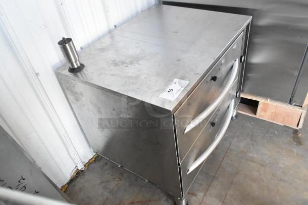 BRAND NEW ServIt 423WDSFS2 stainless steel double freestanding drawer warmer, scratch and dent condition, 115V, 1 Phase.