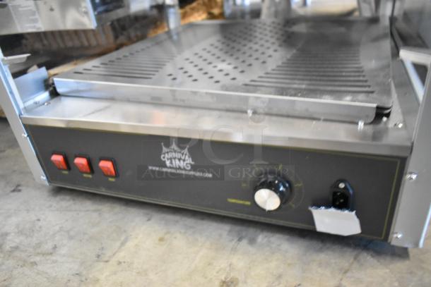 BRAND NEW Carnival King 2024 HPW-18D2S stainless steel 18" warmer, model 382HPW18D2S, with control panel, 120V, slight scratches.