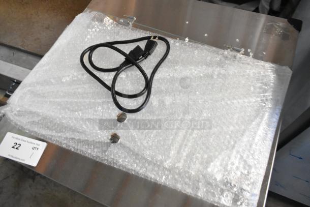 Brand new Carnival King 382HPW18D2S stainless steel warmer, 18", 120V. Scratch and dent condition; packed in bubble wrap.