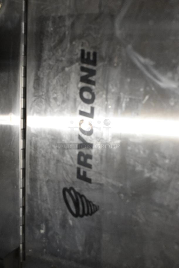 2025 Fryclone 259OFM85 stainless steel fryer oil filter machine, low-profile, 85 lb. capacity, visible branding, scratch and dent condition.