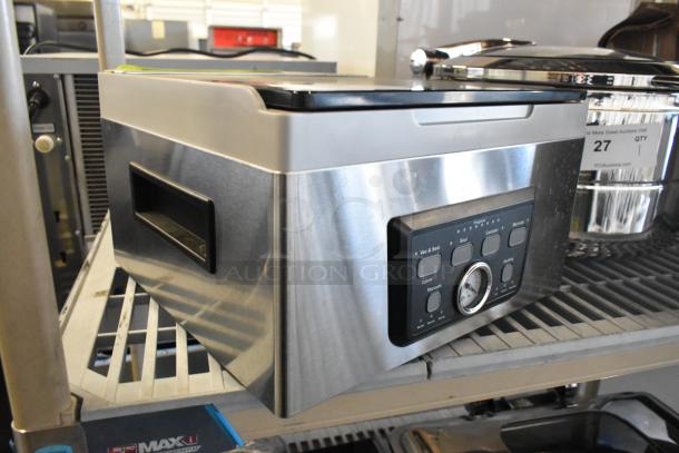 BRAND NEW 2024 Galaxy 177GVMC12P Stainless Steel Chamber Vacuum Packaging Machine with 12" Seal Bar, 120 Volts, 1 Phase.
